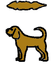 Zweer magere hond