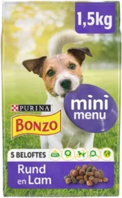 Bonzo Mini Menu Rund & Lam Verpakking Hondenvoer