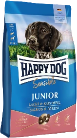 Happy Dog Sensible junior Salmon & Potato Hondenvoer Verpakking