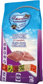 Renske Super Premium Duck & Rabbit Hondenvoer Verpakking