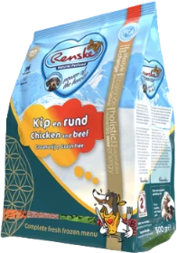 Renske Freshly Frozen Chicken & Beef Hondenvoer Verpakking