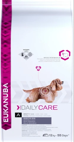 Eukanuba Daily Care Sensitive Skin zak hondenvoer van 12 kg