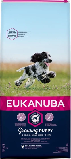 Eukanuba Puppy Middelgrote Rassen hondenvoer zak van 12 kg