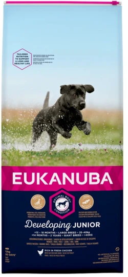 Eukanuba Junior Grote Rassen 12 kg zak hondenvoer