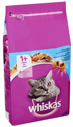 Whiskas Droge Brokjes 1+ Tonijn 3,8 kg zak kattenvoer