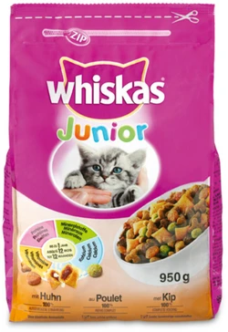 Whiskas Droge Brokjes 2-12 maanden Kip 950 gr zak kattenvoer