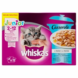 Whiskas Casserole 2-12 maanden Visselectie in Gelei 12 x 85 gr