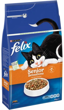 Felix Sensations Senior 4 kg kattenvoer zak