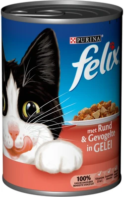 Felix In Blik Rund & Gevogelte in gelei 400 gr