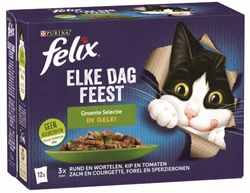 Felix Elke Dag Feest Groente Selectie 12 x 85 gr kattenvoer