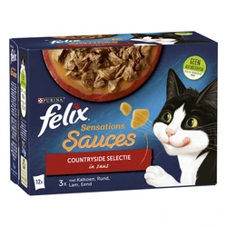 kattenvoer Felix Sensations Saus Countryside Selectie in Saus 12 x 85 gr