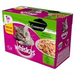 Whiskas Casserole 1+ Mix Selectie in Gelei 12 x 100 gr