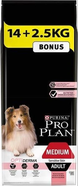 Pro Plan Medium Adult  - Sensitive Skin Zalm met Optiderma - Hondenvoer - 14 + 2,5 kg