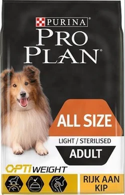 Pro Plan All Sizes Adult Light - Hondenvoer Kip Met Optiweight - 14 kg