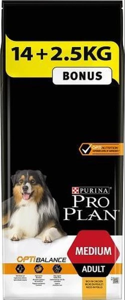 Pro Plan OptiBalance Medium Adult Rijk aan Kip 14 + 2,5 kg