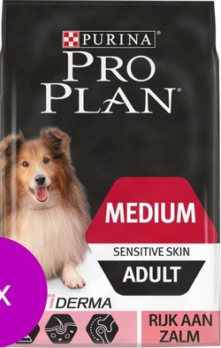 Pro Plan OptiDerma Medium Adult Sensitive Skin - 2 x 3 kg
