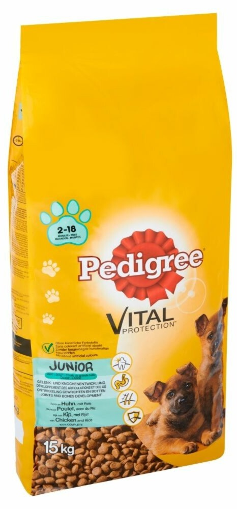 Pedigree Junior Kip & Rijst - 15kg Pedigree Junior Kip & Rijst - 15kg Droogvoer brokken Hondenvoer
