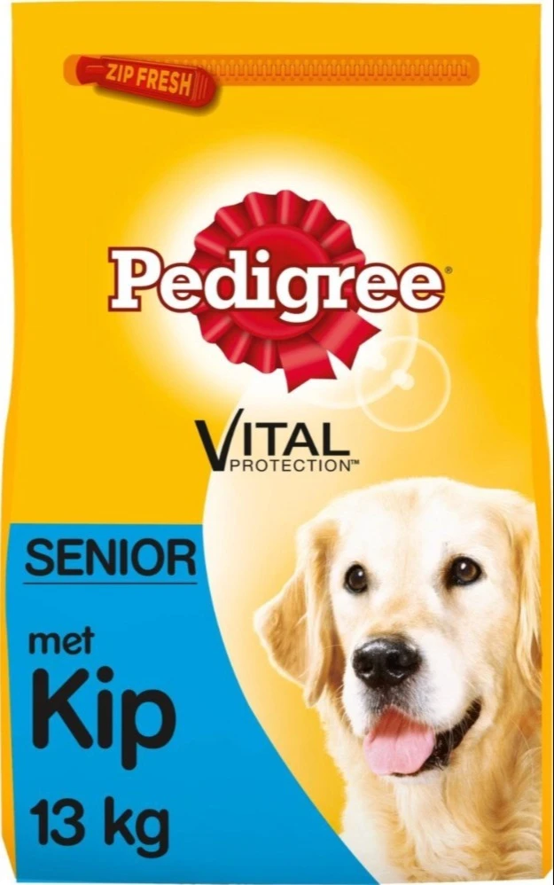 Pedigree Senior Kip, Rijst & Groenten - 13kg Pedigree Vital Protection Senior Brokken - Kip, Rijst, lam Groenten - Hondenvoer - 13kg