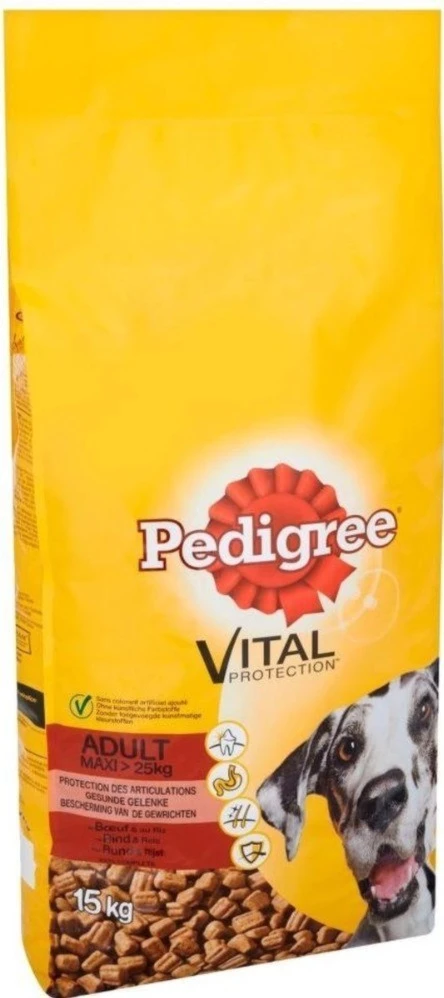 Pedigree Adult Maxi Rund Rijst - 15kg Pedigree Vital Protection Maxi Adult Brokken 15 kg zak hondenvoer
