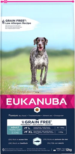 Eukanuba grainfree ocean fish adult large breed 12kg