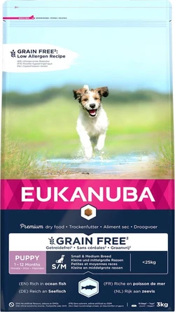 Eukanuba Puppy Kleine en middelgrote Rassen Zeevis 3kg