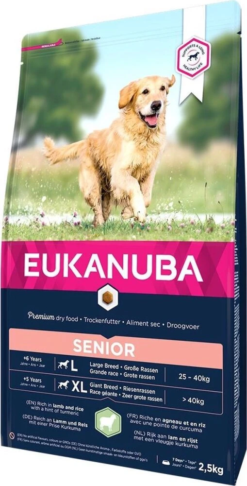 Eukanuba Senior Grote Rassen Lam & Rijst 12 kg