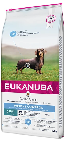 Eukanuba Daily Care Weight Control Adult Kleine en Middelgrote Rassen - 15kg