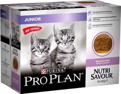 PRO PLAN Nutrisavour KITTEN in kalkoenmousse - voor kittens - 10x85g