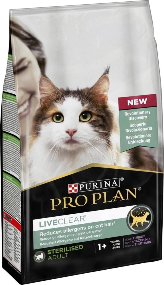 Pro Plan LiveClear Sterilised Adult Kalkoen - Kattenvoer - 7kg