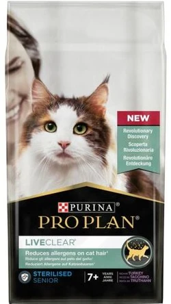 Pro Plan Liveclear Sterilised Senior Kalkoen   1.4 kg