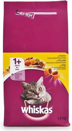 Whiskas Droge Brokjes 1+ Kip 1.9kg
