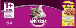 Whiskas katten Natvoer, Adult, Ragout gevogelte selectie, Multipack (80 x 85g), 6.8 kg