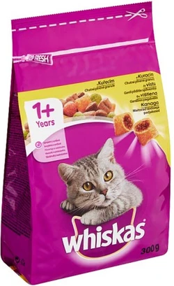 Whiskas katten droogvoer - kip smaak 6x 300gr