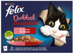 4x Felix - Dubbel Zo Lekker Mix Selectie in Gelei - Kattenvoer - 12x85g