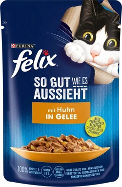 Felix katten Natvoer, Adult, Zo goed als het lijkt met kip, 85 g