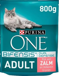 Purina One Adult Kattenvoer Zalm & Volkoren Granen Multi Pack - 2 x 800gr