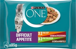 Purina ONE Difficult Appitite Kip - Kattenvoer - 48 x 85g Purina ONE Difficult Appitite Kip - Kattenvoer - 48 x 85g