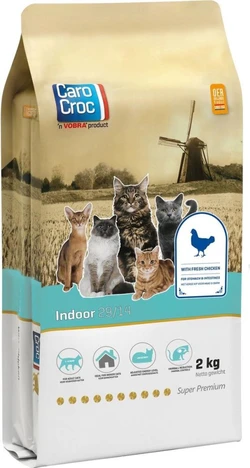 CaroCroc Indoor - Kip - Kattenvoer - 2 kg