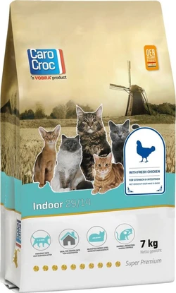 CaroCroc Indoor - Kip - Kattenvoer - 7kg