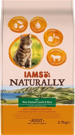 Iams Naturally Cat Adult Lam&Rijst 2.7 kg