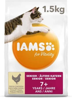 4x Iams Kat Senior Kip 1,5 kg