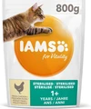 4x Iams Kat Adult Sterilised - Overweight Kip 800 gr