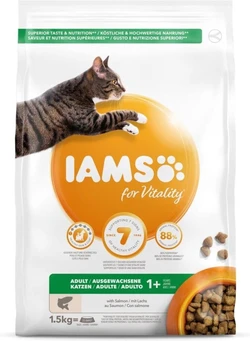 4x Iams Kat Adult Zalm 1,5 kg