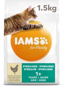 4x Iams Kat Adult Sterilised - Overweight Kip 1,5 kg