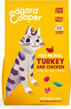 Edgard & Cooper Adult -Kattenvoer- Turkey & Chicken 2 kg
