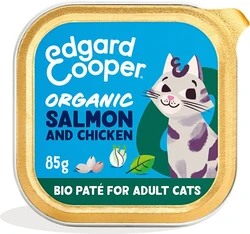 Edgard&Cooper Adult Paté Organic 85 g - Kattenvoer - Zalm&Kip