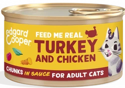 Edgard & Cooper Adult Cats Kalkoen en Kip in Saus