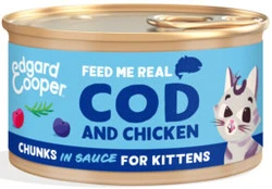 Edgard & Cooper Kittens Kabeljauw en Kip in Saus