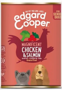 Edgard & Cooper Senior Dogs Kip en Zalm in Blik