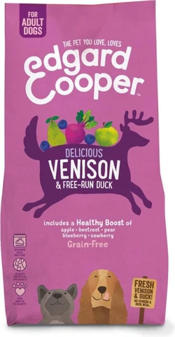 Edgard & Cooper Verse Hert & Scharreleend Adult - Hondenvoer - 12 kg